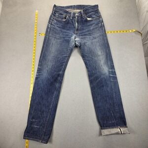 Levis 501Z Jeans Mens Blue Selvedge Slim Straight Zip Fly‎ LVC USA Fits 29x32